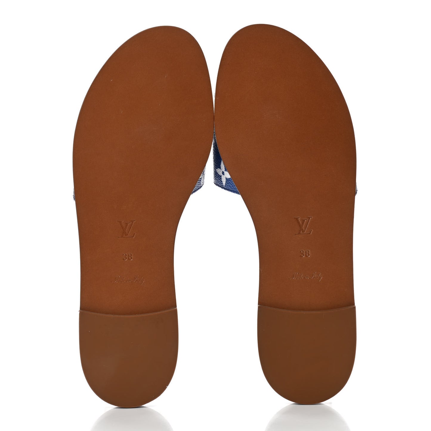 Monogram Escale Lock It Flat Mule 38 Blue