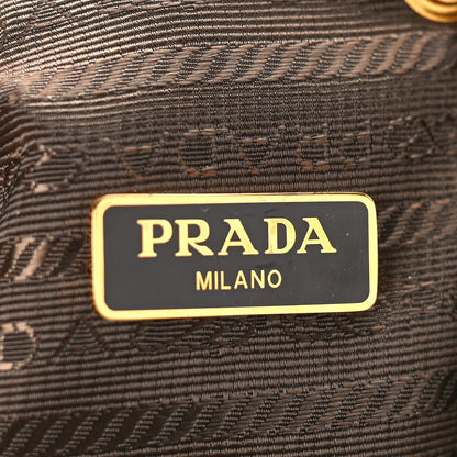 Prada Jacquard Logo Mini Bucket Crossbody Bag Corda Bruciato 6 of 8