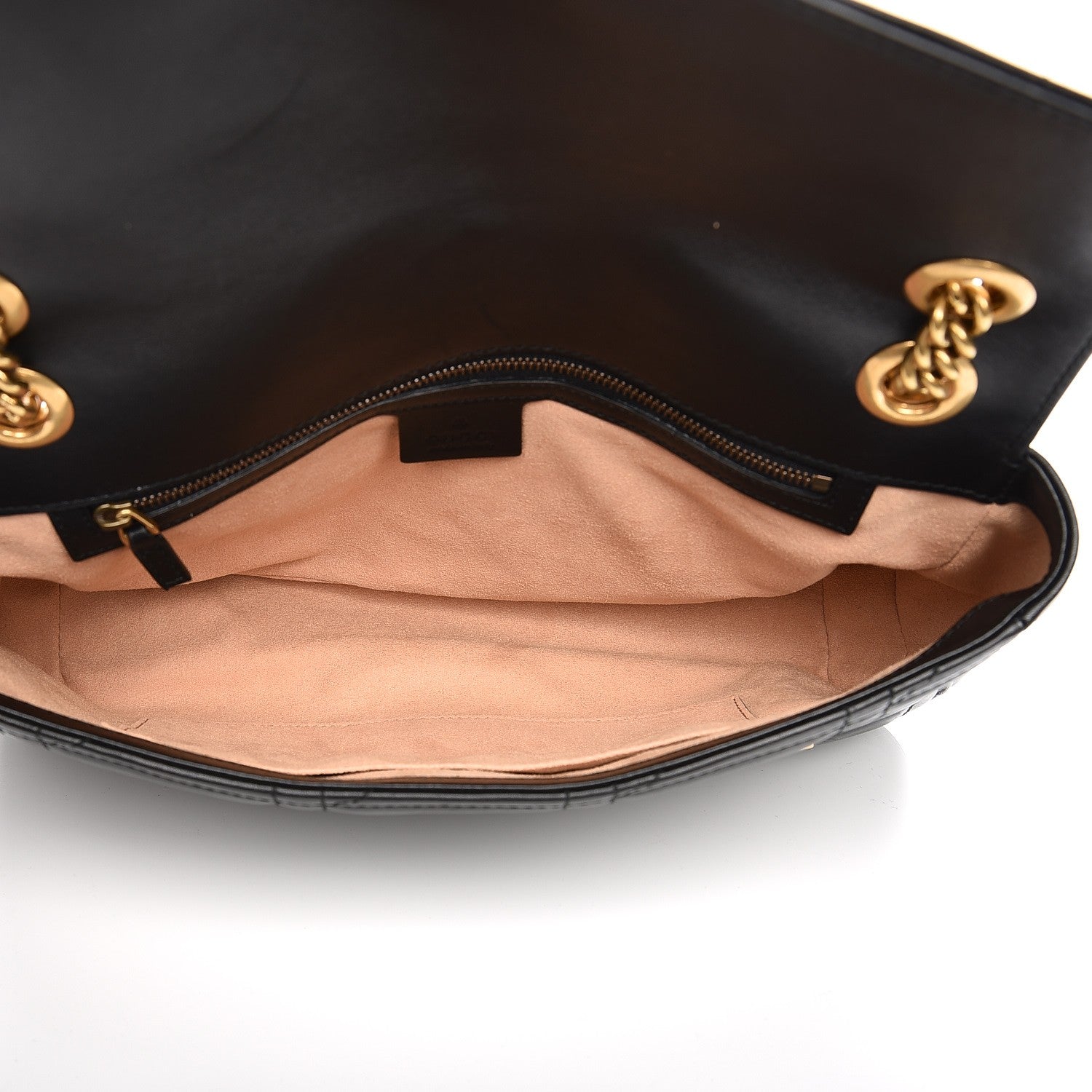 Gucci Calfskin Matelasse Studded Medium GG Marmont Shoulder Bag Black 5 of 8