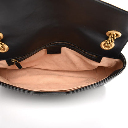Gucci Calfskin Matelasse Studded Medium GG Marmont Shoulder Bag Black 5 of 8