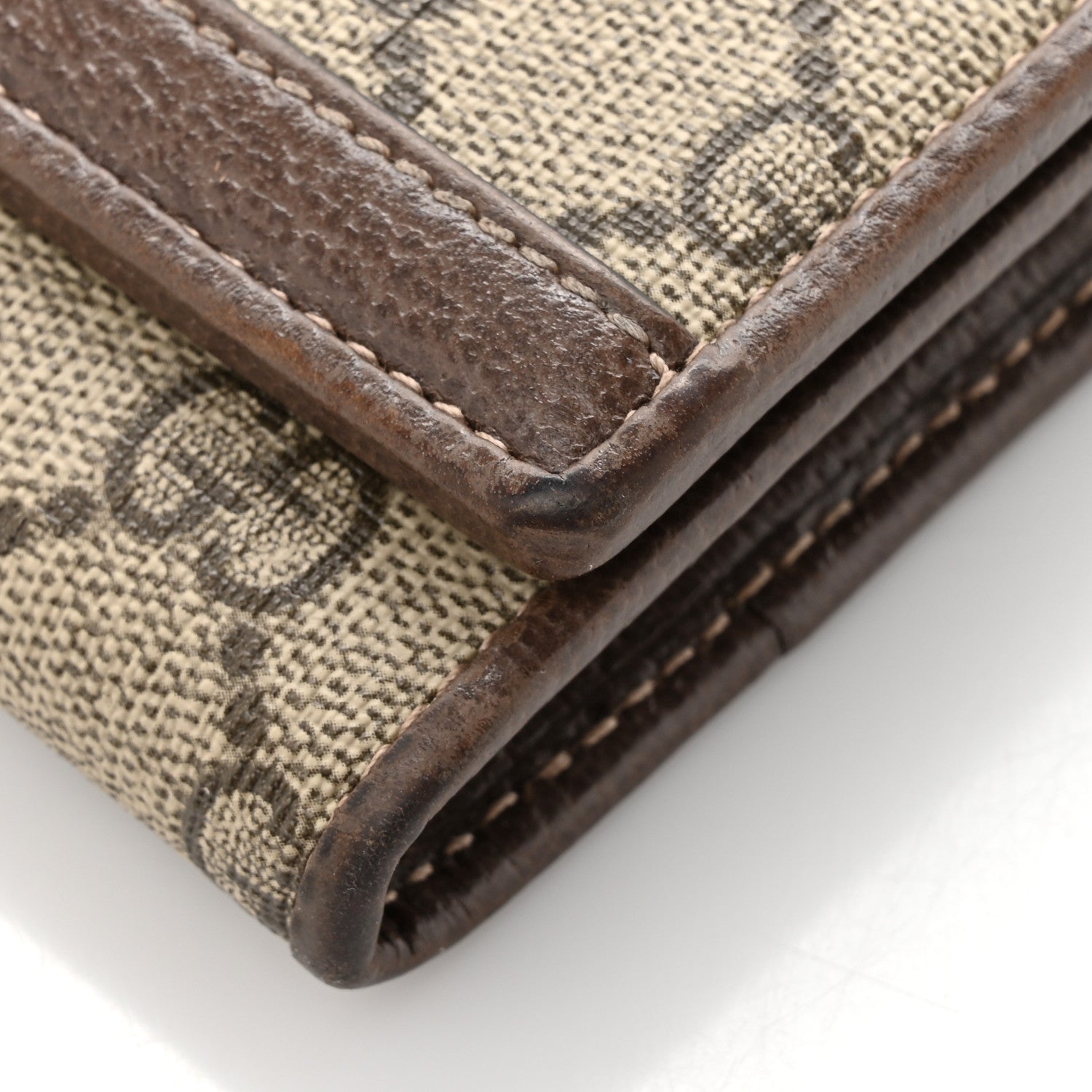 Gucci GG Supreme Monogram Web Ophidia Wallet On Chain Brown 13 of 16