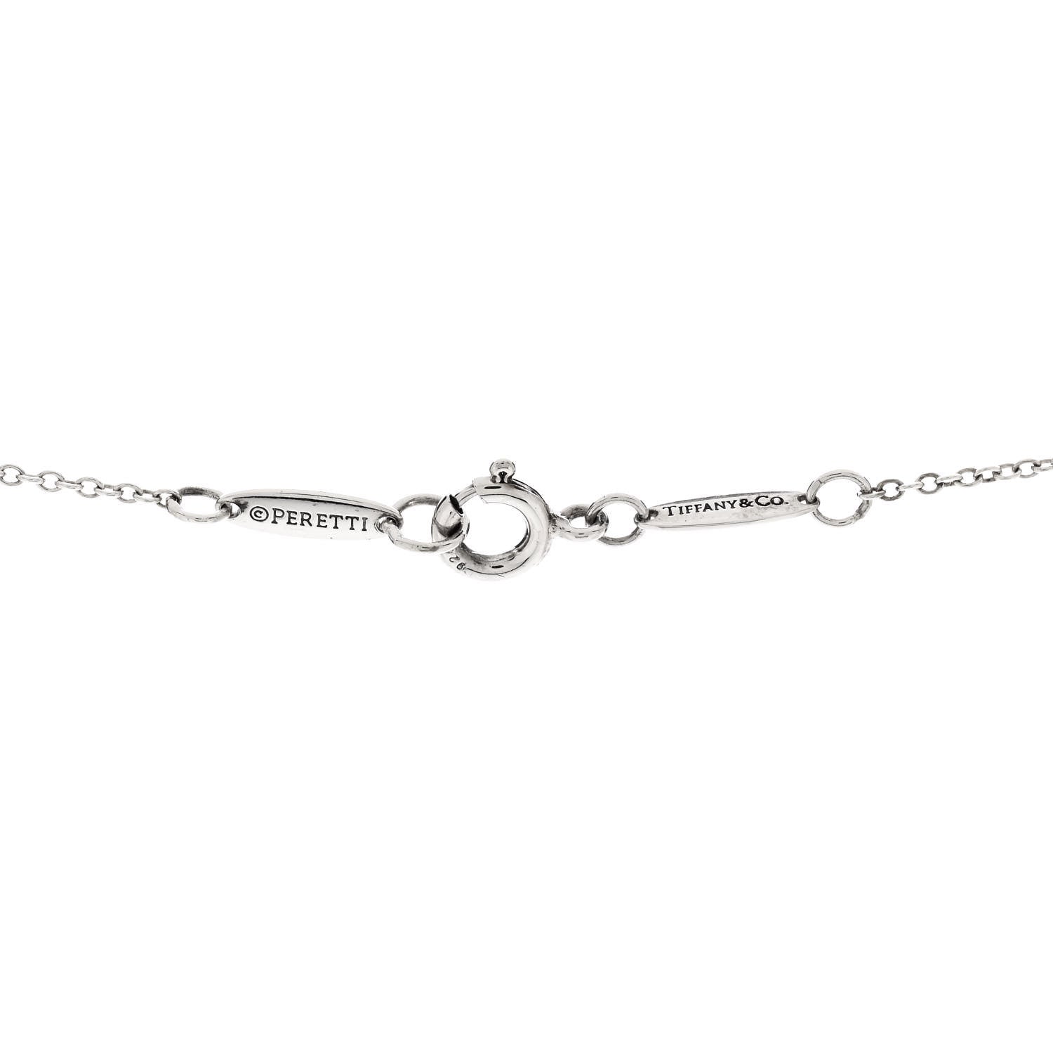 Tiffany Sterling Silver 12mm Elsa Peretti Tear Drop Pendant Necklace 5 of 7