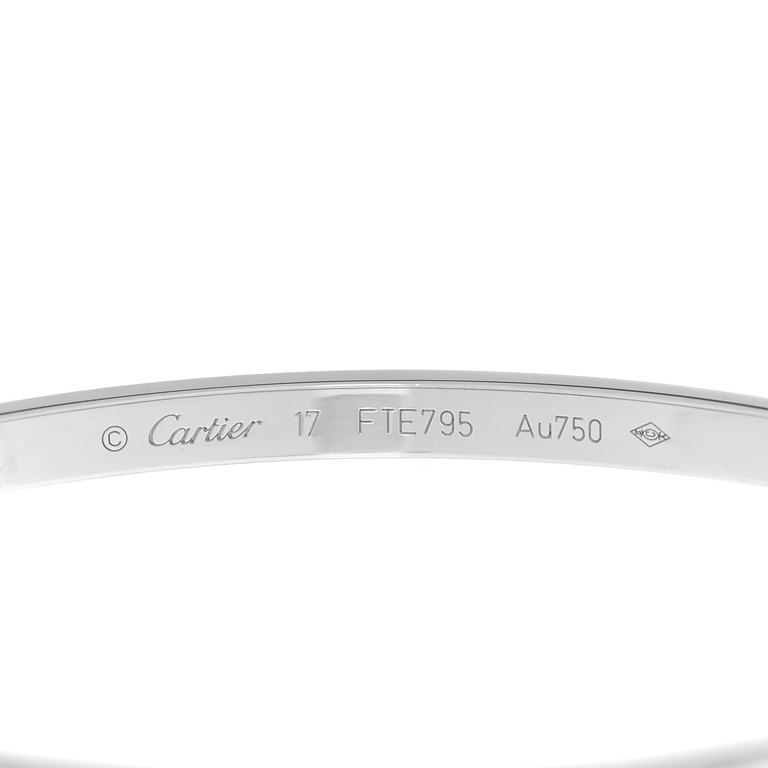 Cartier 18K White Gold Small LOVE Bracelet 17 4 of 6