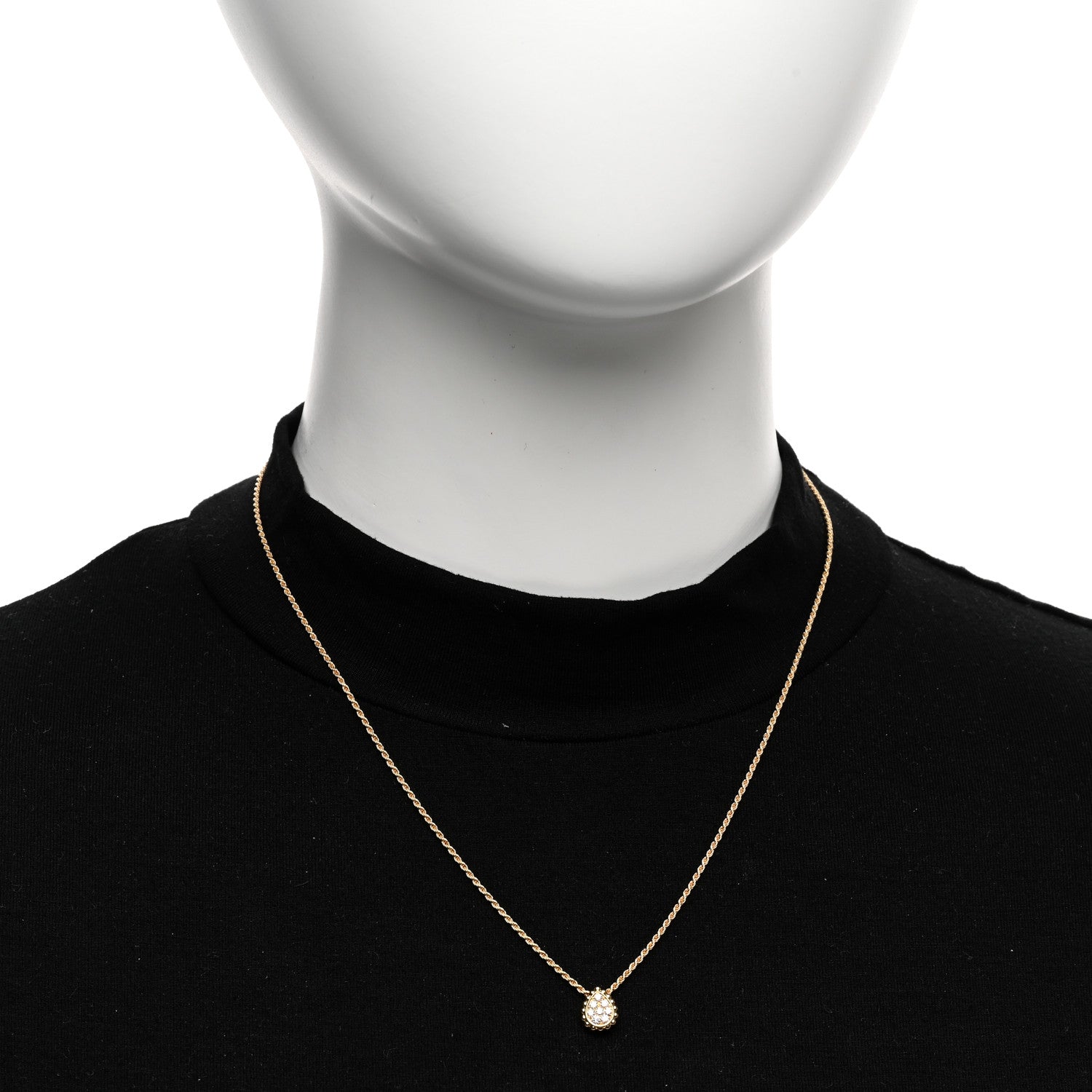 Boucheron 18K Yellow Gold Diamond XS Serpent Boheme Necklace 2 of 5
