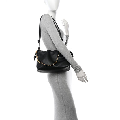 Loewe Mellow Nappa Donut Chain Flamenco Knot Clutch Black 2 of 11