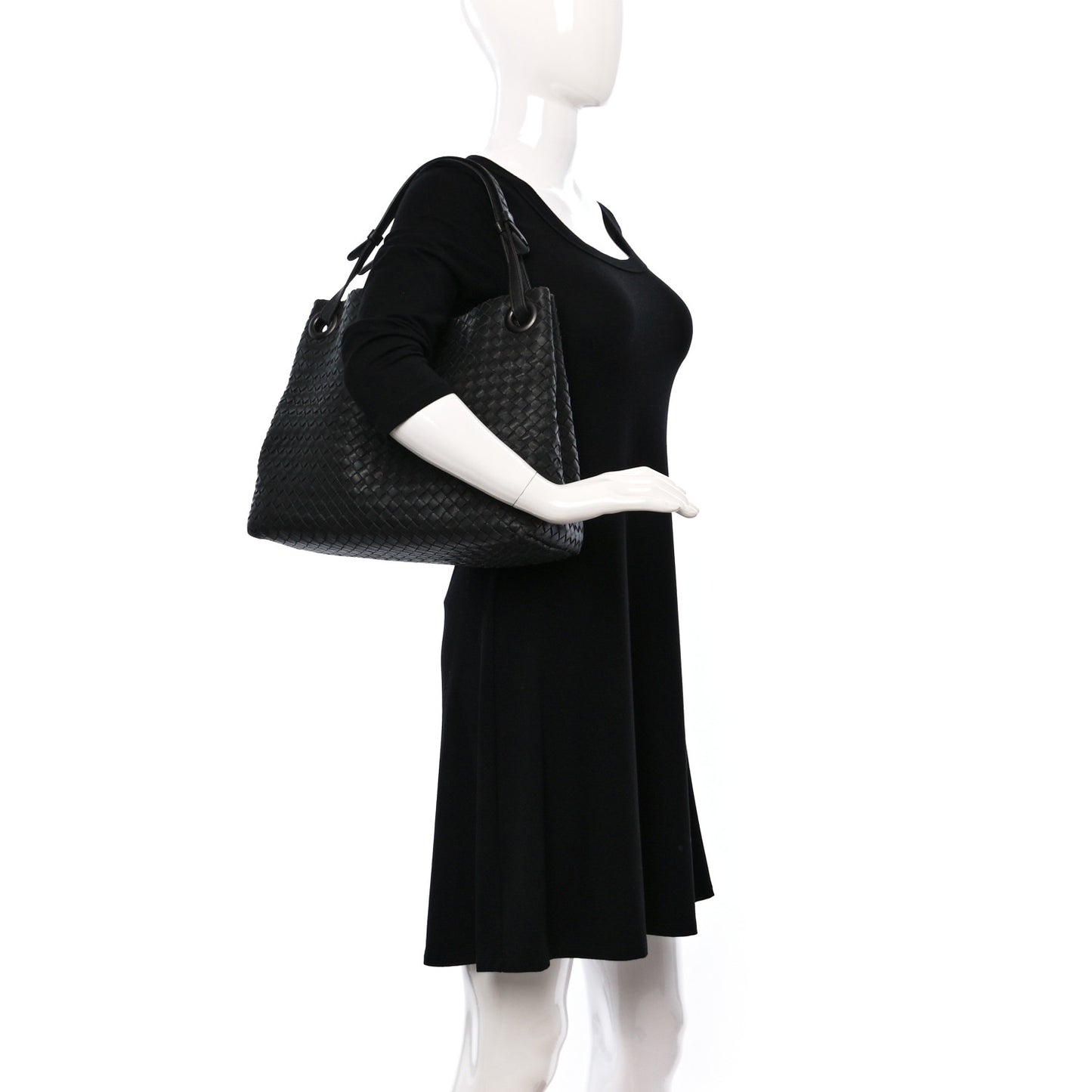 Nappa Intrecciato Bella Tote Grey