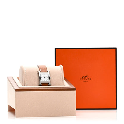 Hermes Stainless Steel Epsom 21mm Heure H Hour Quartz Watch Gold 5 of 5