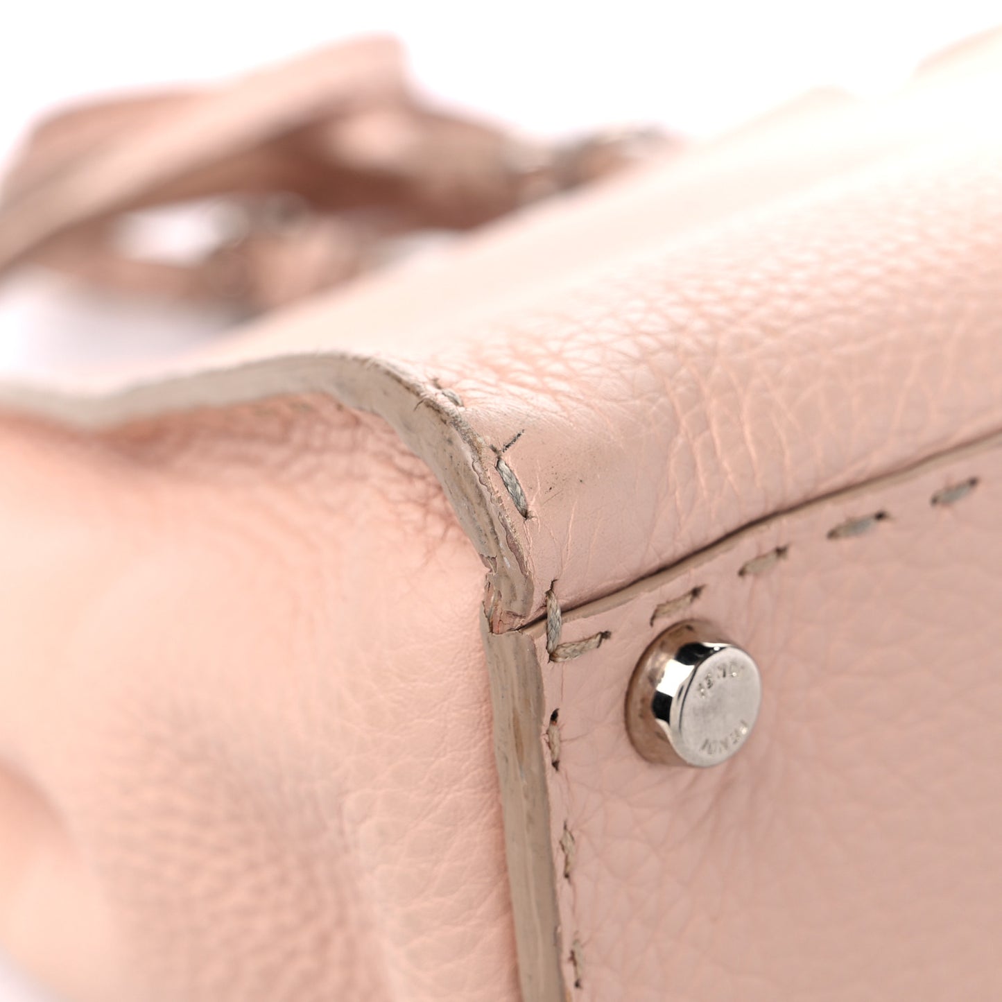 Cuoio Romano Selleria Bi-Color Medium Peekaboo Iconic Satchel Rosa Plaster Pesca