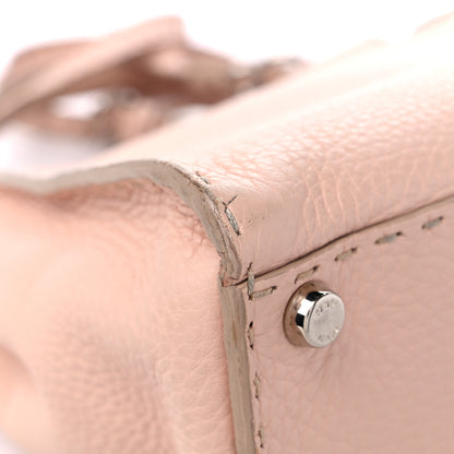 Fendi Cuoio Romano Selleria Bi-Color Medium Peekaboo Iconic Satchel Rosa Plaster Pesca 10 of 18