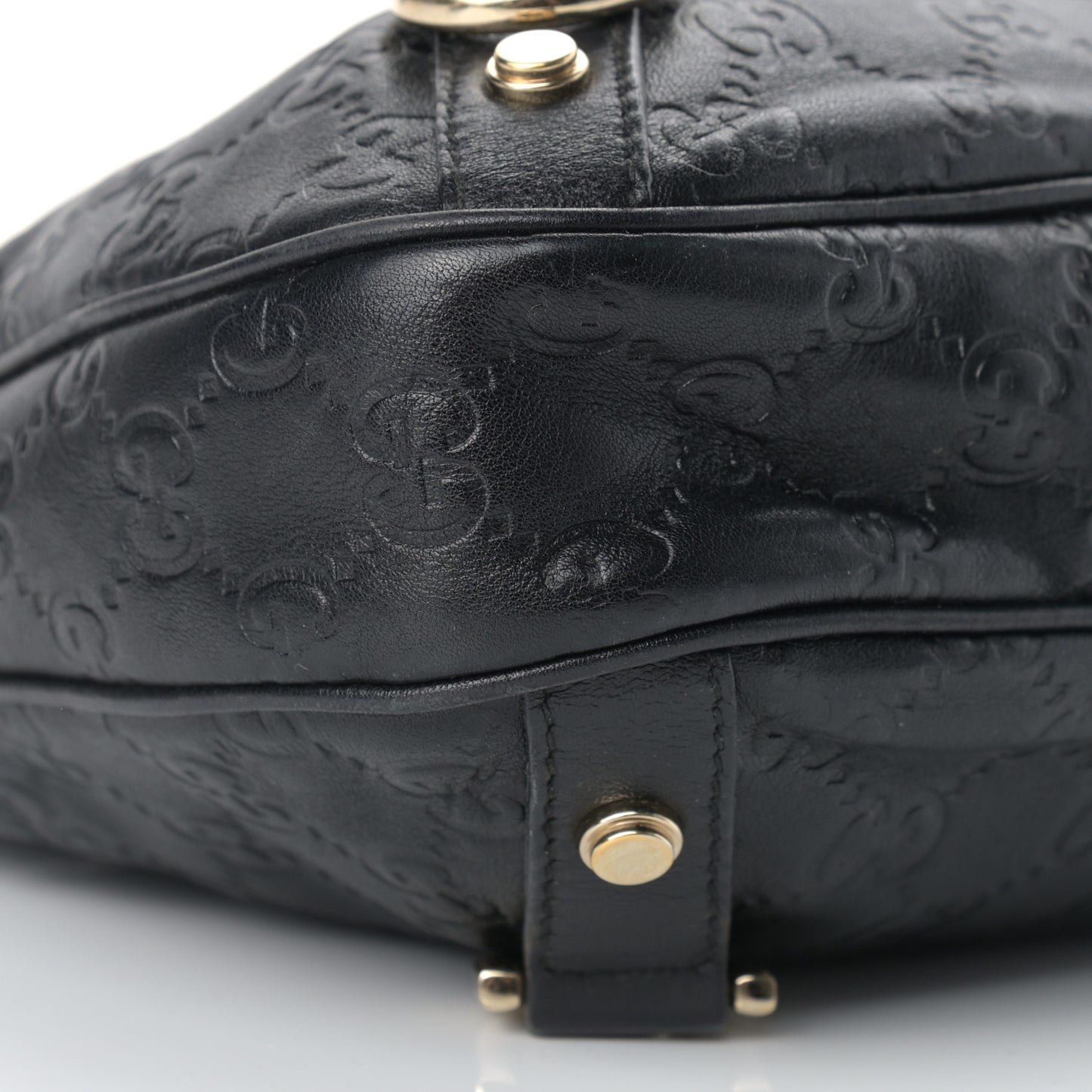 Guccissima Medium Abbey D Ring Hobo Black