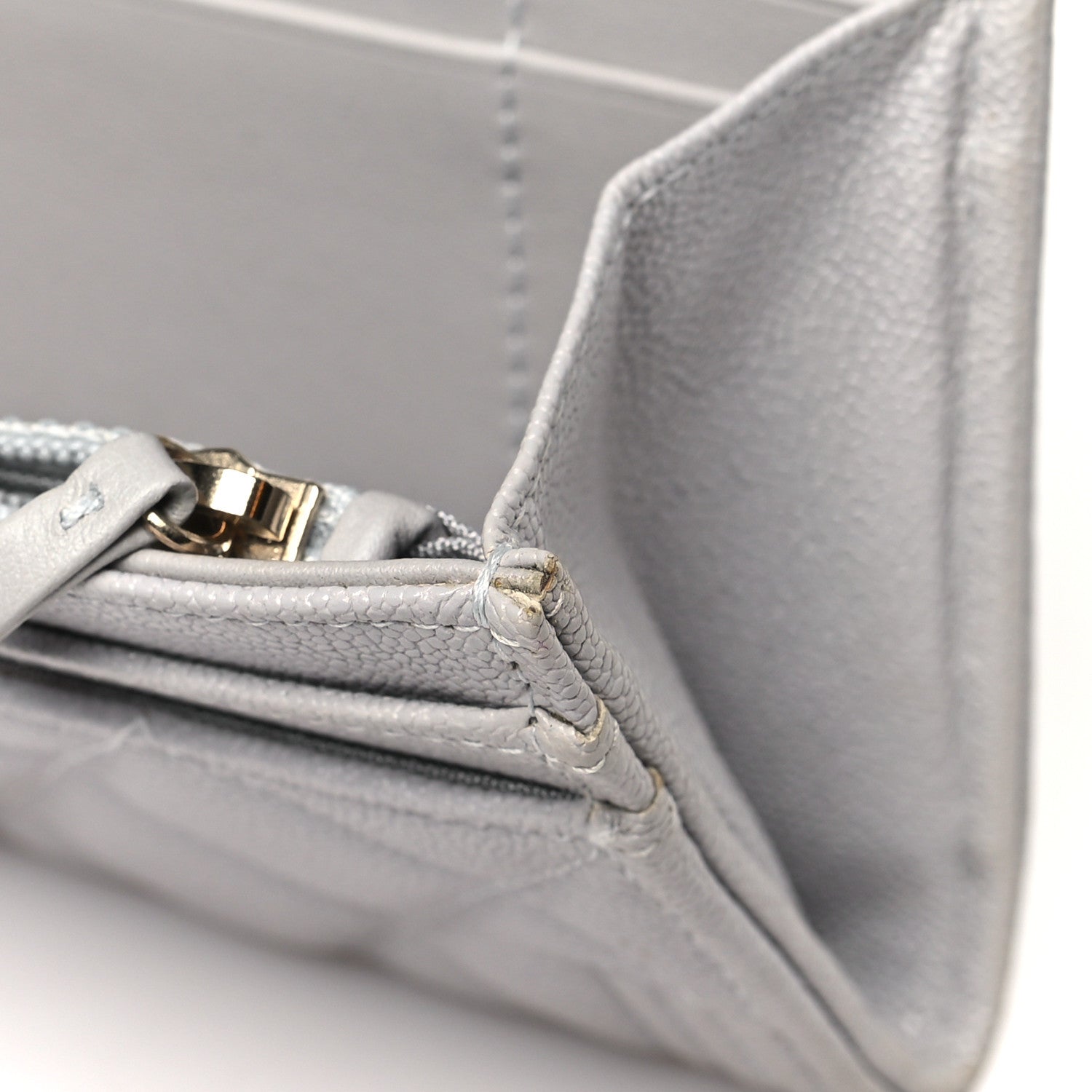 Chanel Caviar Quilted Medium Boy Flap Walle Light Grey 11 of 14