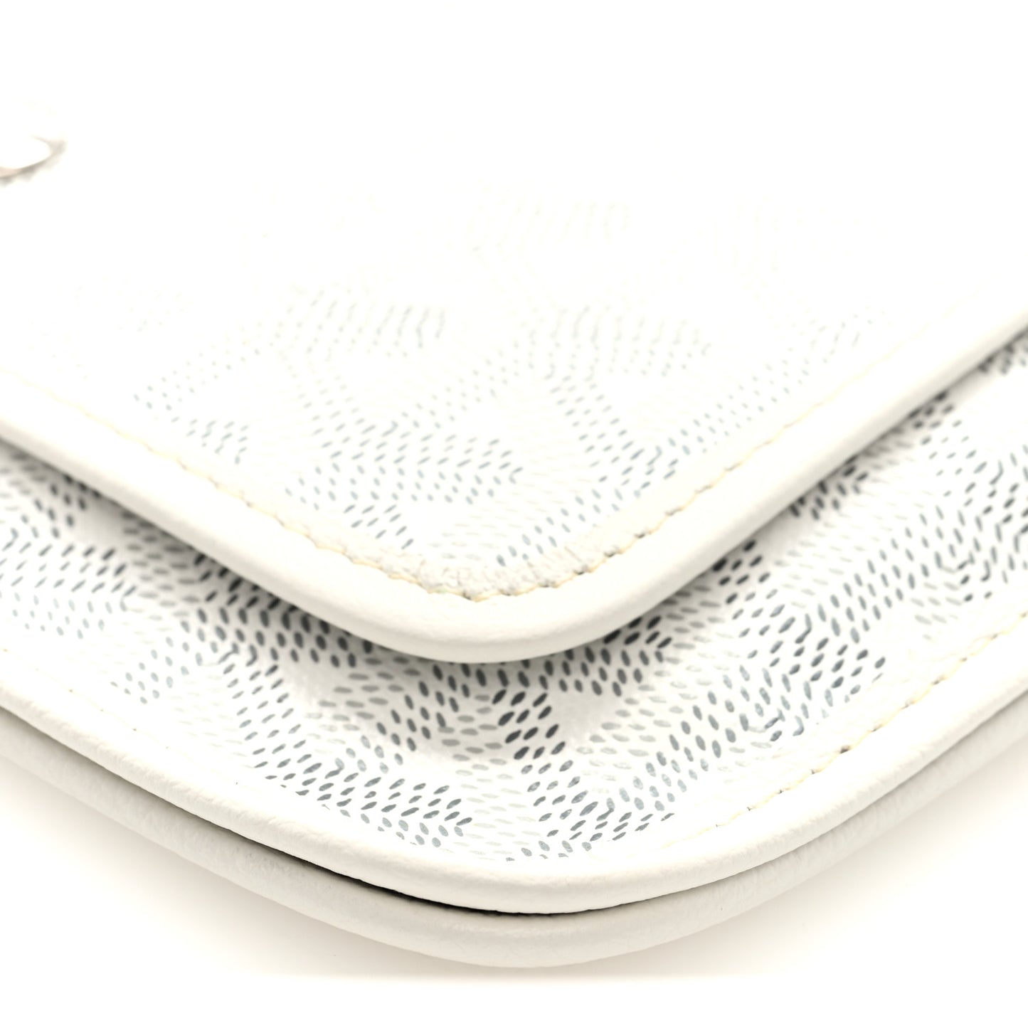 Goyardine Plumet Wallet Clutch White