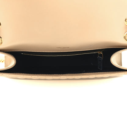 Saint Laurent Grain De Poudre Mixed Matelasse Large Triquilt Monogram Satchel Nude Powder 5 of 11