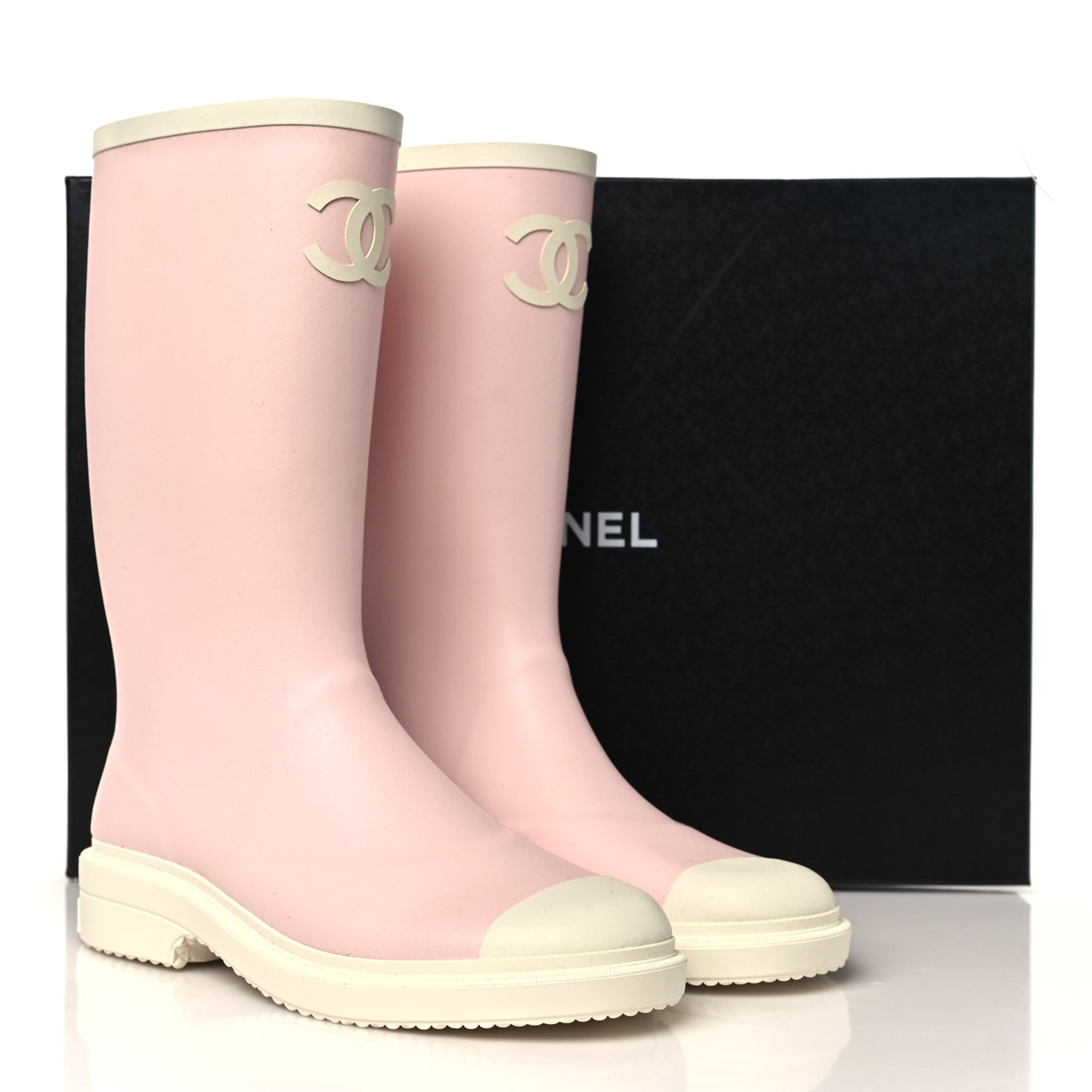 Caoutchouk CC High Boots 42 Light Pink White