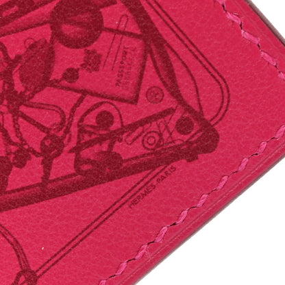 Hermes Swift Please Check in Carre Nano Bag Charm Rose Mexico Grenadine 4 of 5