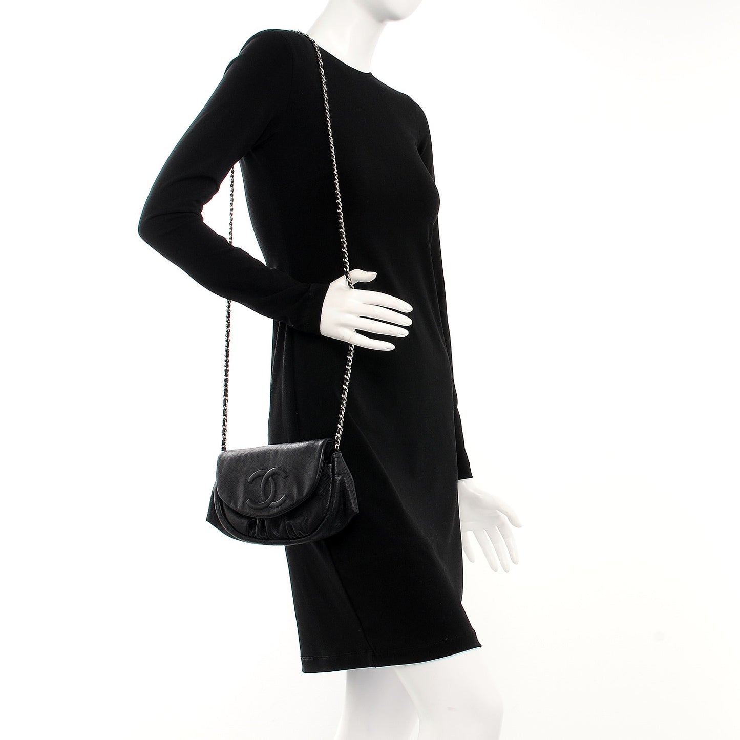 Caviar Half Moon Wallet On Chain WOC Black