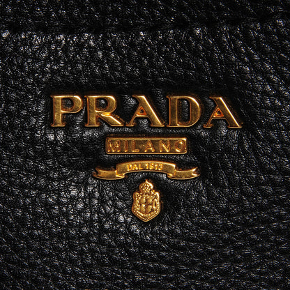 Prada Vitello Daino Zip Tote Nero Black 6 of 12