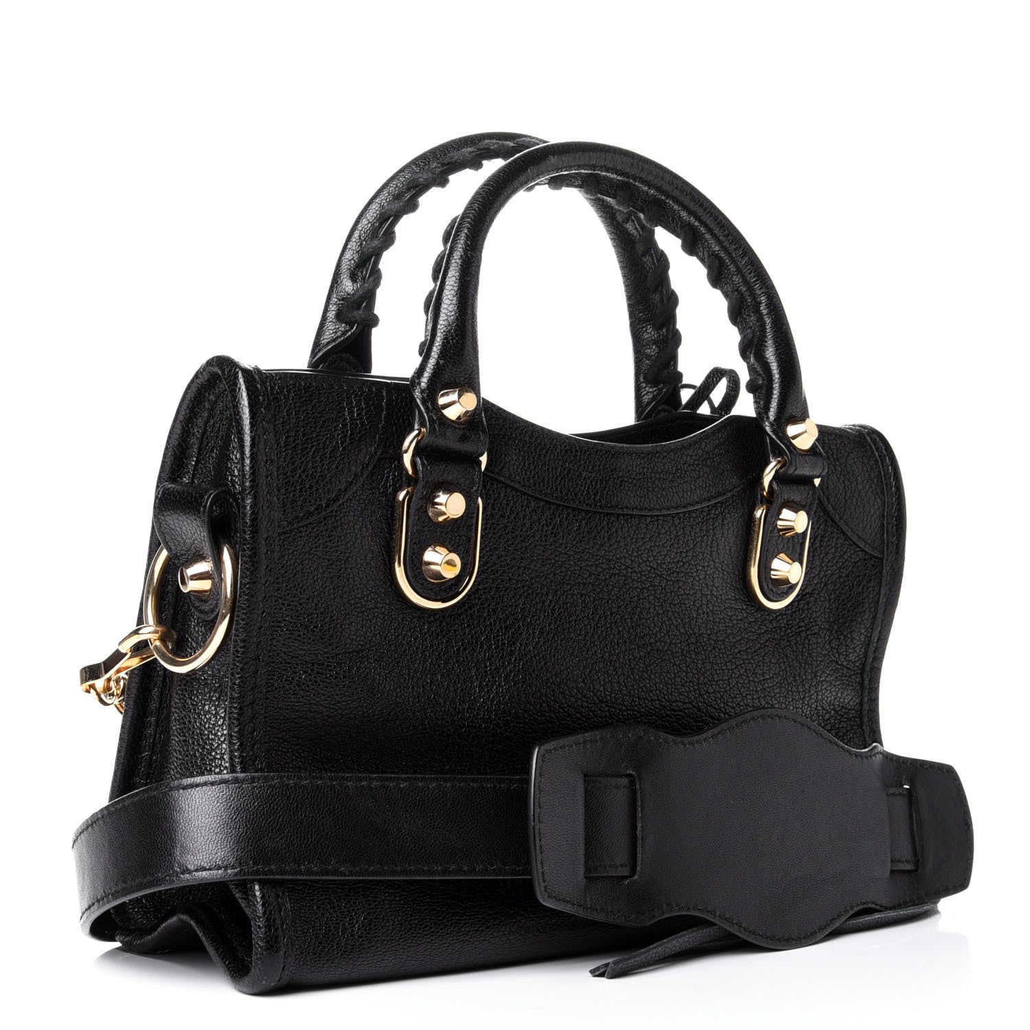 Balenciaga Chevre Gold Metallic Edge Hardware Mini City Black 3 of 10