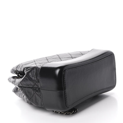 Chanel Aged Calfskin Quilted Small Gabrielle Backpack Black 3 of 9