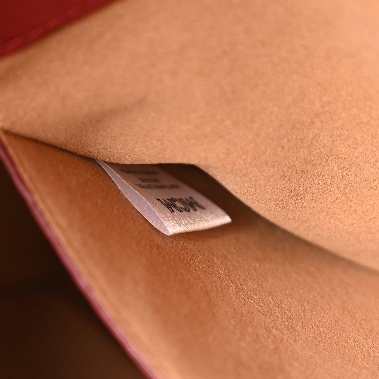 MCM Calfskin Crocodile Embossed Medium Milla Tote Ruby 7 of 10