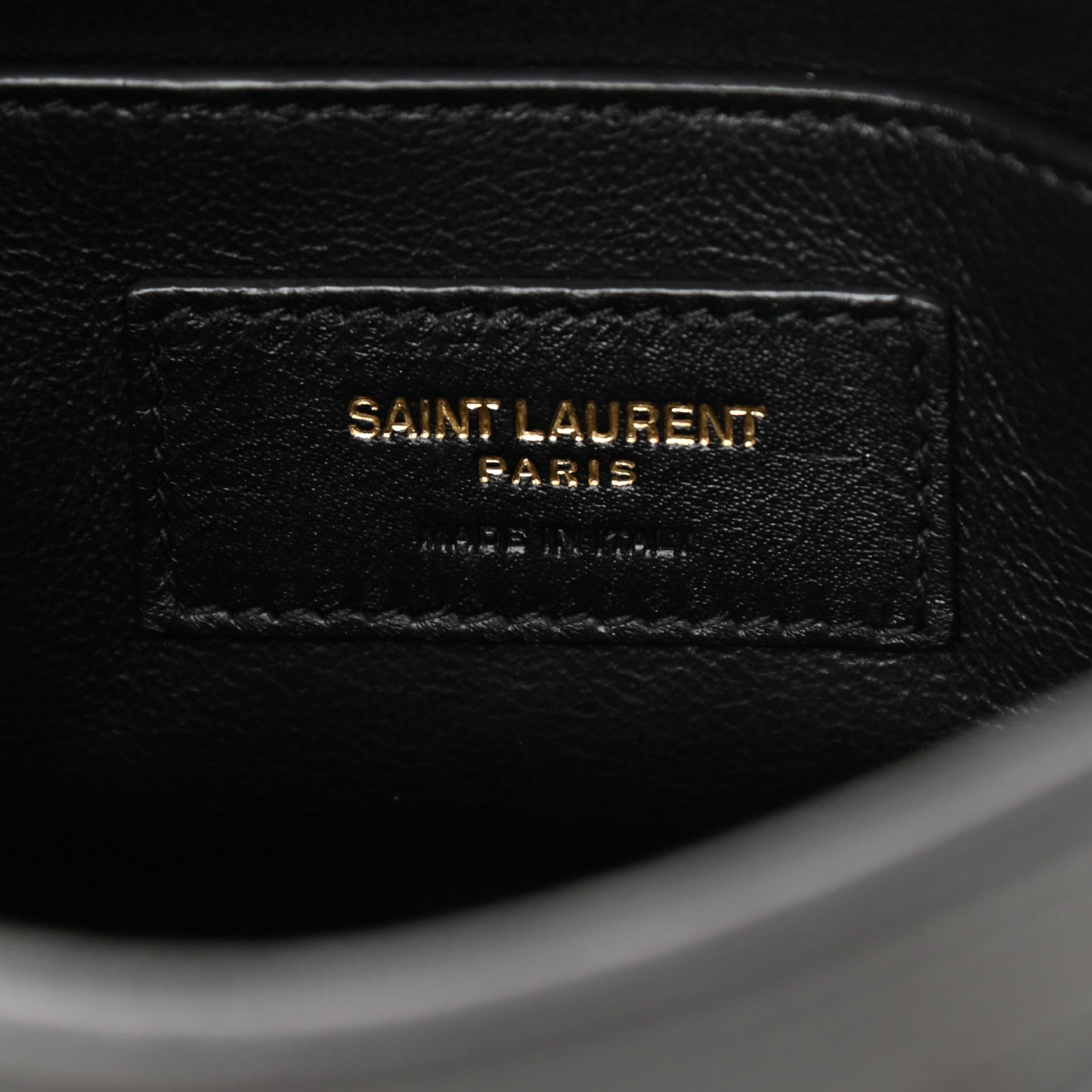 Saint Laurent Lambskin Quilted Monogram Baby Victoire Chain Clutch Bag Black 6 of 10