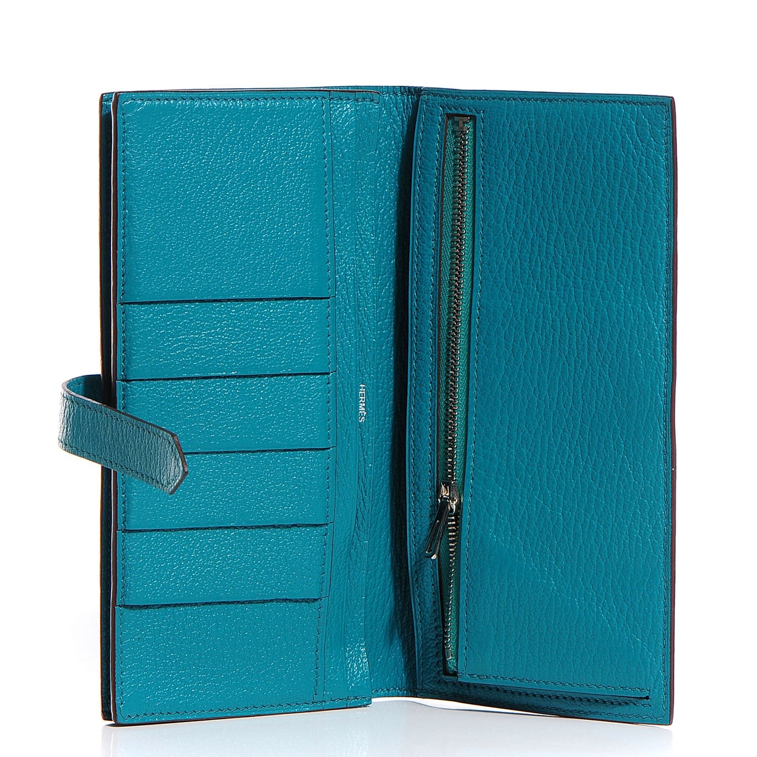 Hermes Chevre Mysore Bearn Wallet Bleu Paon 10 of 11