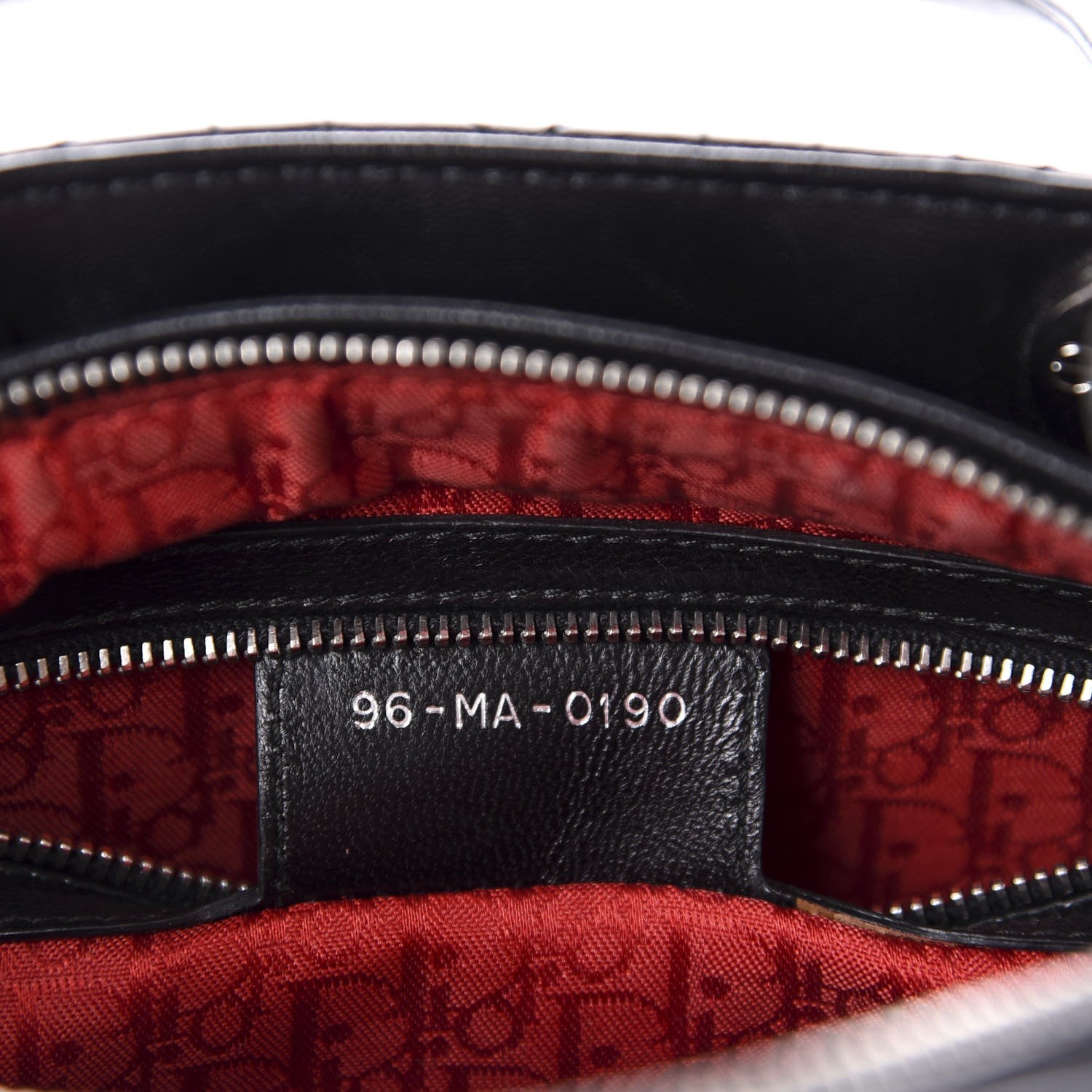 Christian Dior Lambskin Cannage Medium Lady Dior Black 9 of 10