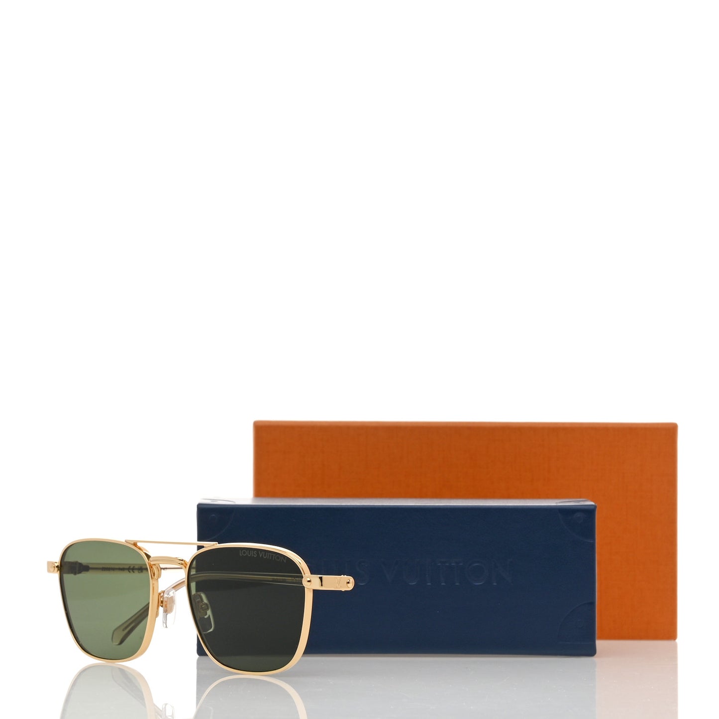 Metal LV Signature Square Sunglasses Z2021U Gold
