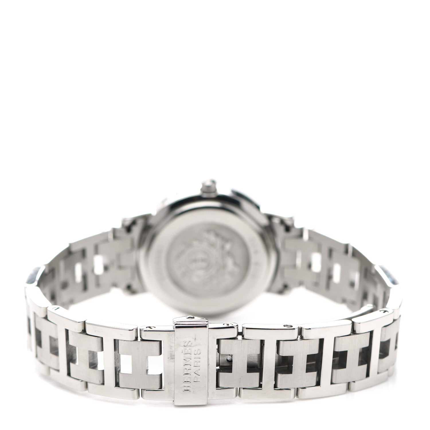 Hermes Stainless Steel 24mm Clipper Quartz Watch White 6 of 8