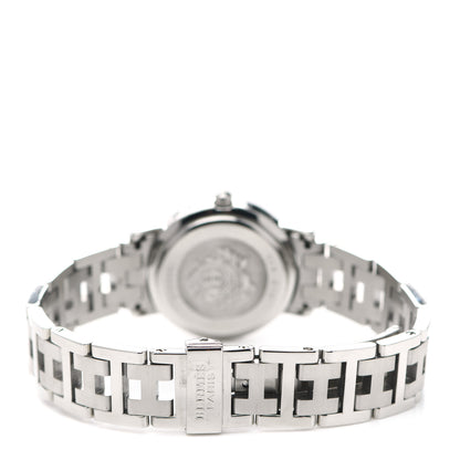 Hermes Stainless Steel 24mm Clipper Quartz Watch White 6 of 8