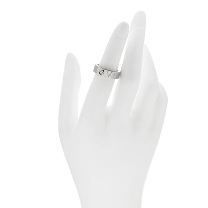 Cartier 18K White Gold Diamond 5.5mm Christmas LOVE Ring 50 5.5 2 of 5