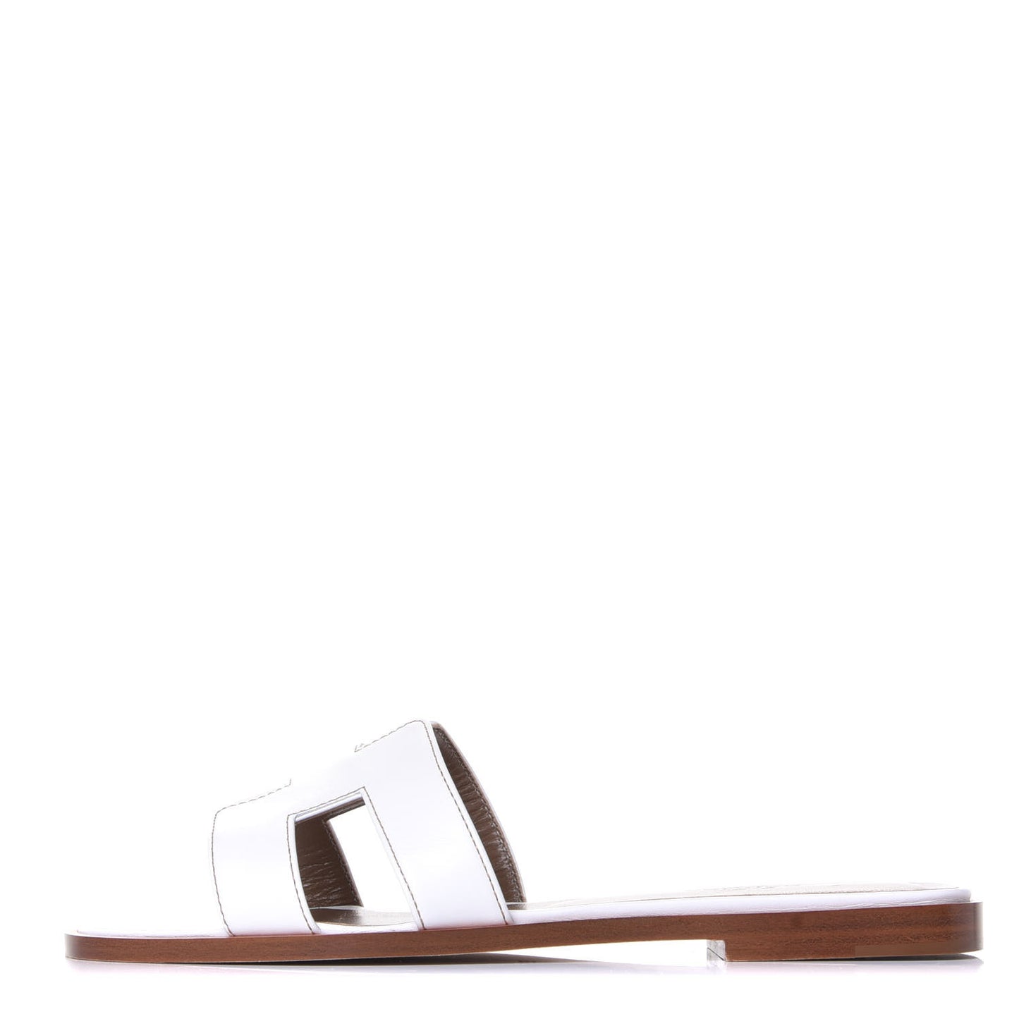 Box Calfskin Oran Sandals 36 White