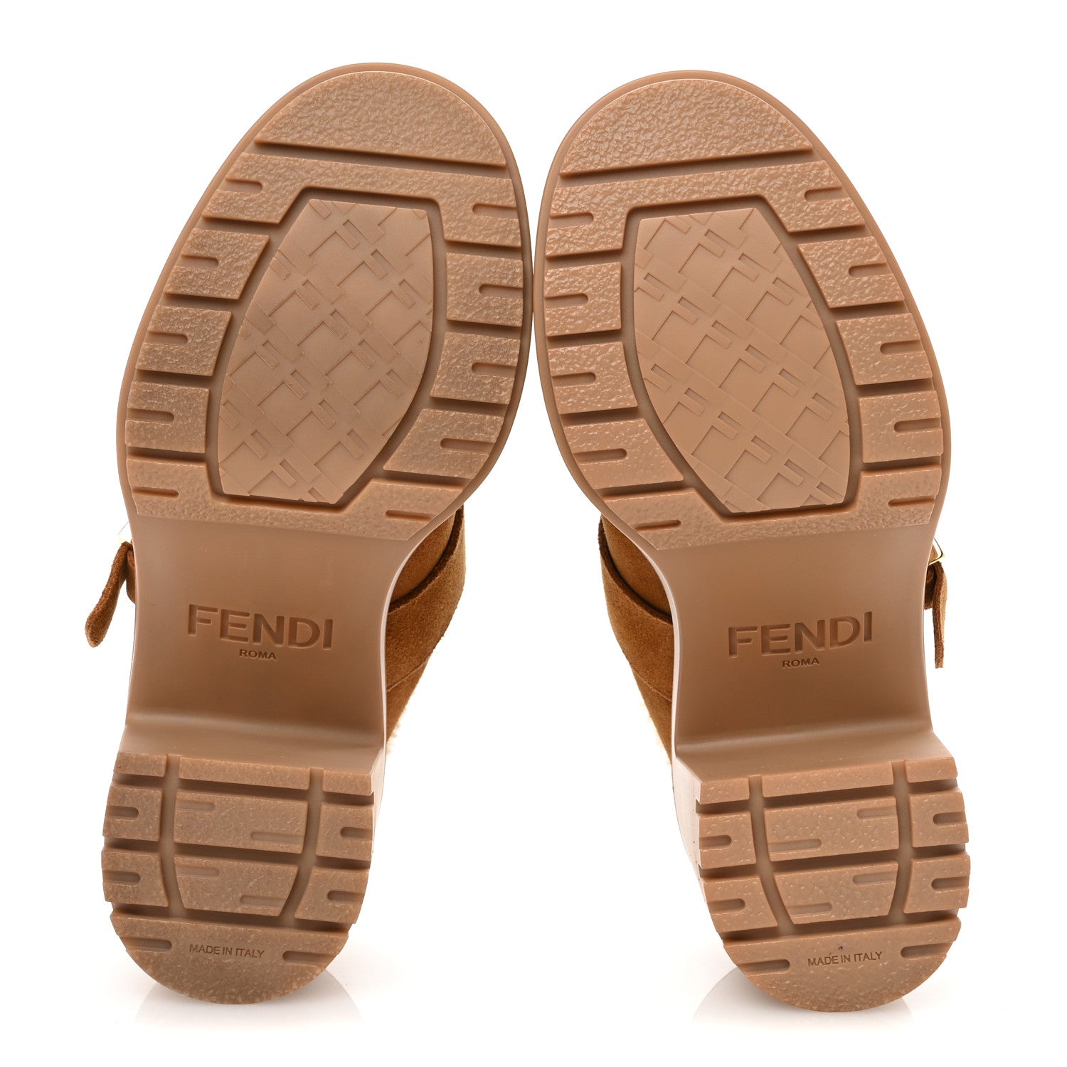 Fendi Suede Shearling Clogs 36 Caramello Latte 6 of 10
