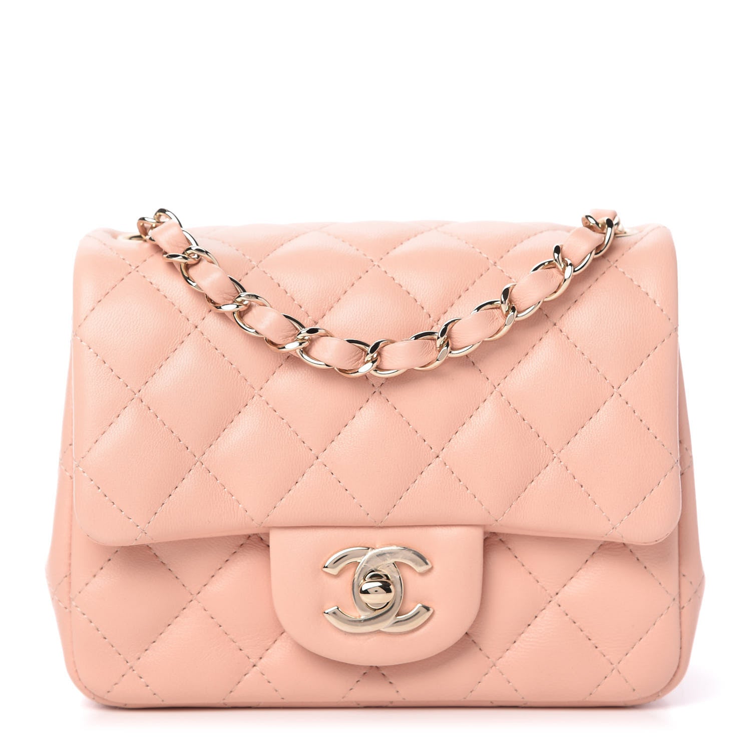 Chanel Lambskin Quilted Mini Square Flap Light Pink 1 of 11