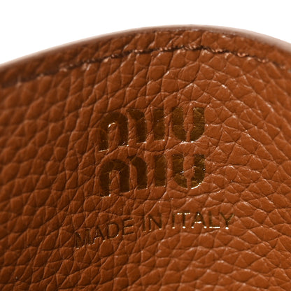 Miu Miu Vitello Daino Card Holder Cognac 6 of 7