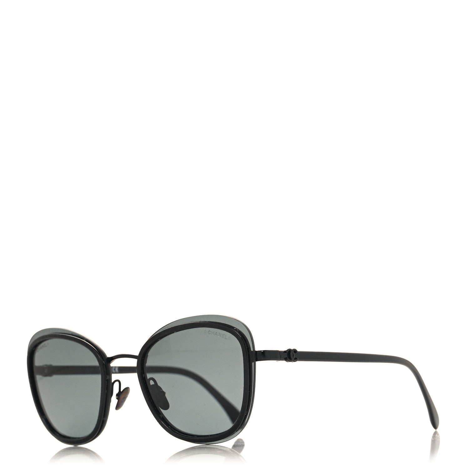 Chanel Pantos Sunglasses 4264 Black Grey 1 of 8