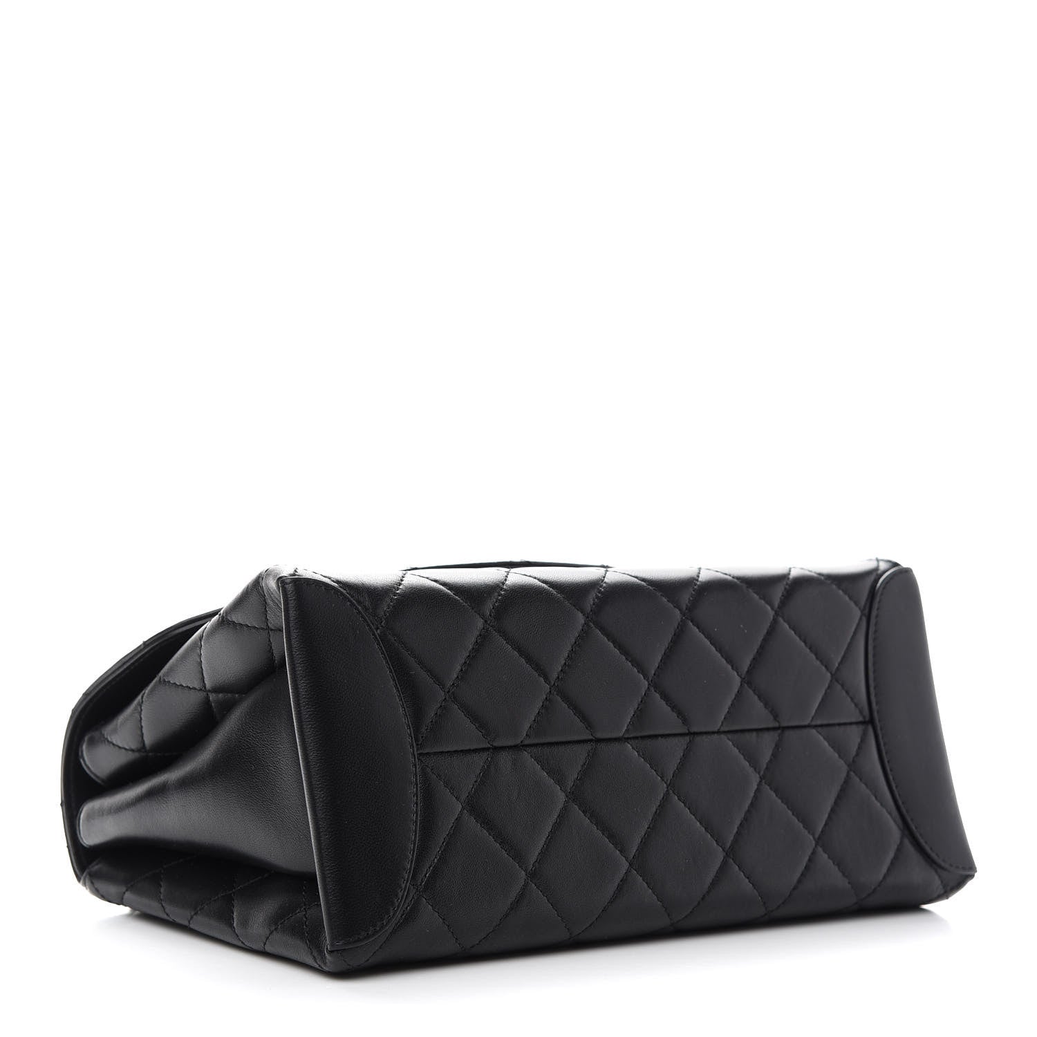 Chanel Lambskin Quilted Large Trendy Spirit Top Handle Bag Black 4 of 9