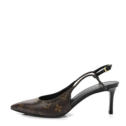 Louis Vuitton Monogram Cherie Slingback Pumps 37.5 1 of 9