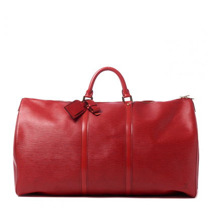 Louis Vuitton Epi Keepall 60 Castillan Red 1 of 9