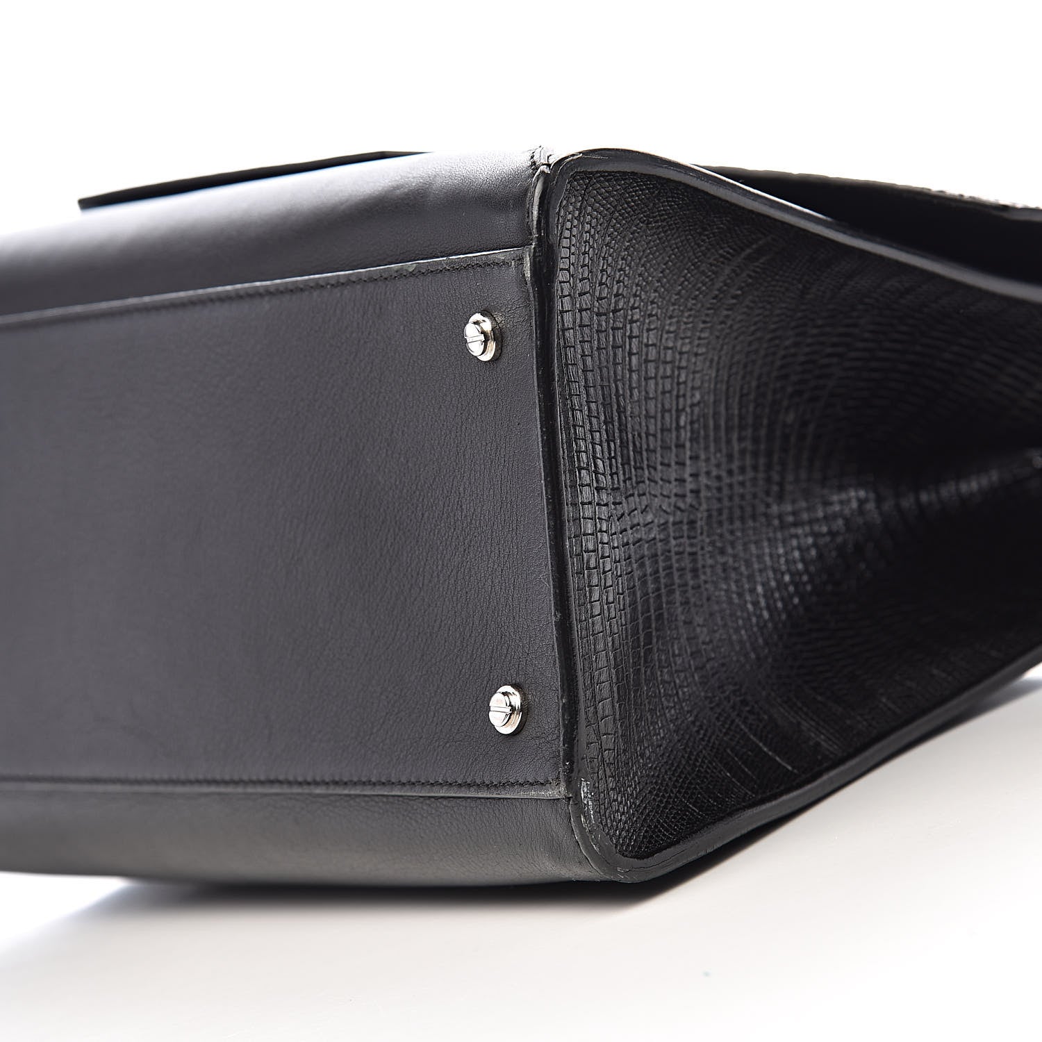 Givenchy Calfskin Crocodile Embossed Small Obsedia Satchel Black 10 of 14
