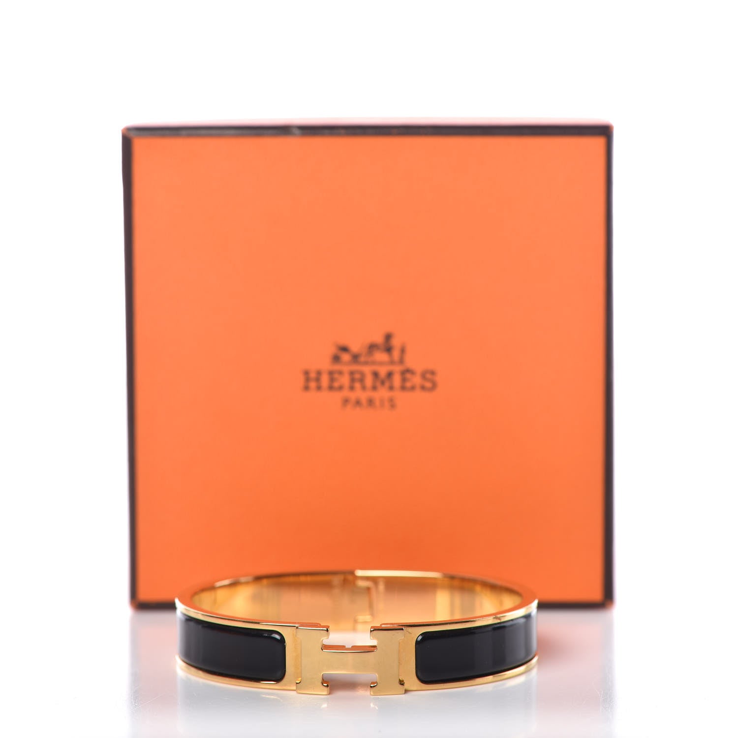 Hermes Enamel Narrow Clic Clac H Bracelet PM Black 5 of 5