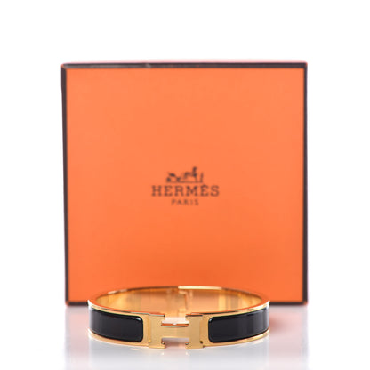 Hermes Enamel Narrow Clic Clac H Bracelet PM Black 5 of 5