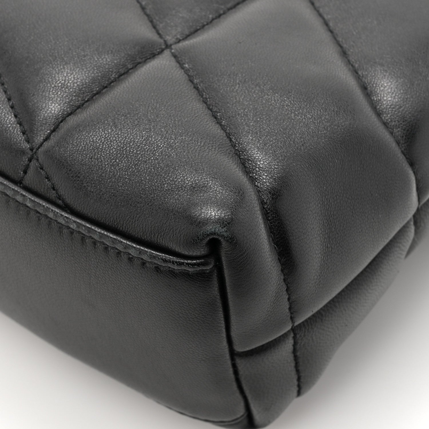 Saint Laurent Lambskin Quilted Toy Loulou Puffer Monogram Chain Satchel Black 14 of 15