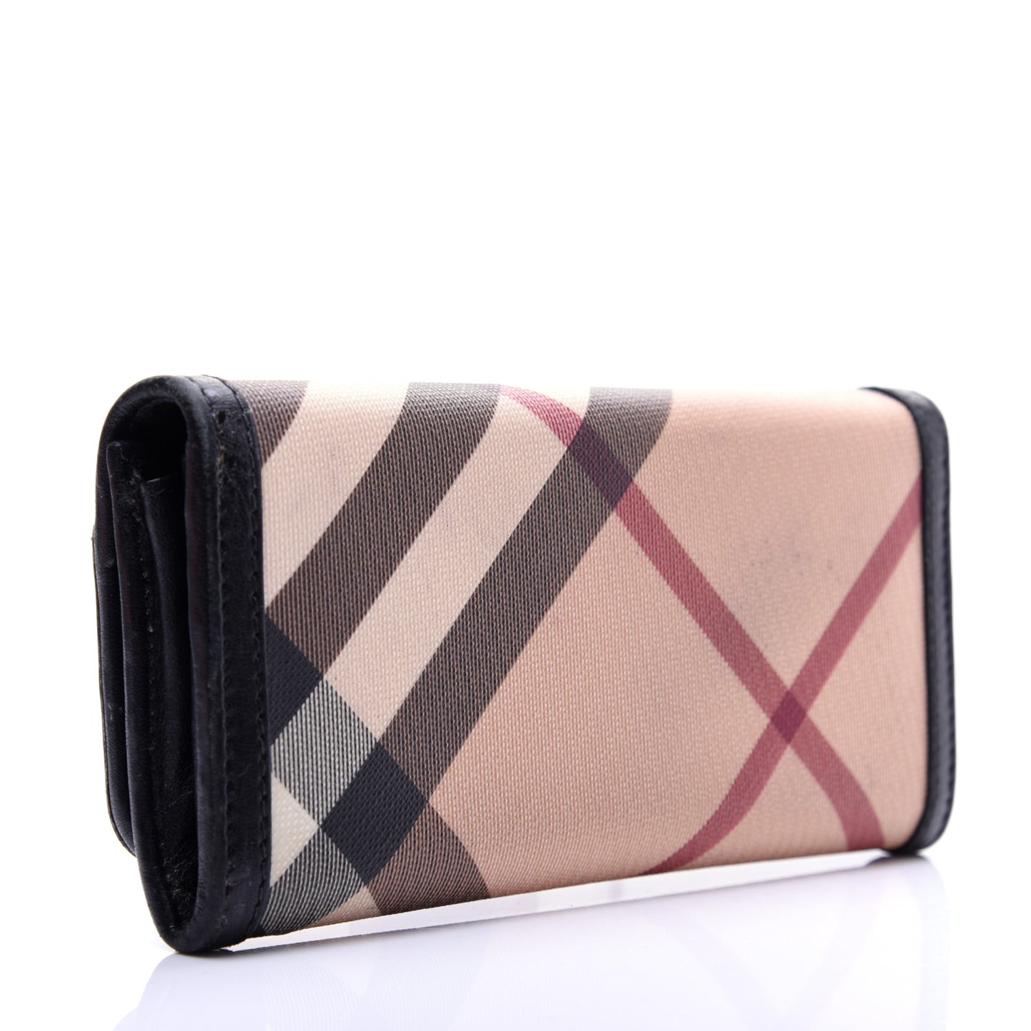 Nova Check Mega Stud Continental Wallet Black