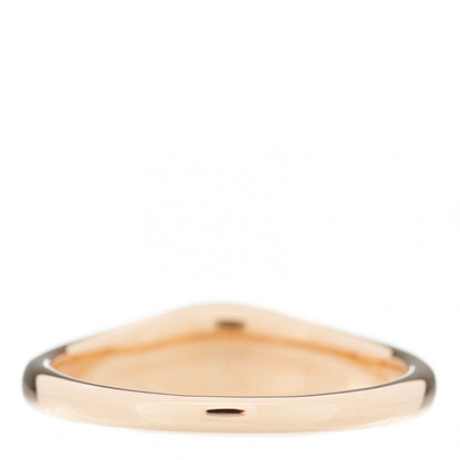 Tiffany 18K Rose Gold Diamond Micro Oval Signet Ring 57 8 3 of 5