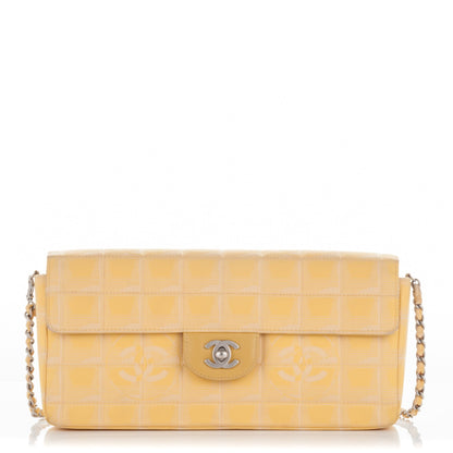 Chanel Nylon Quilted Travel East West Flap Yellow 1 of 8