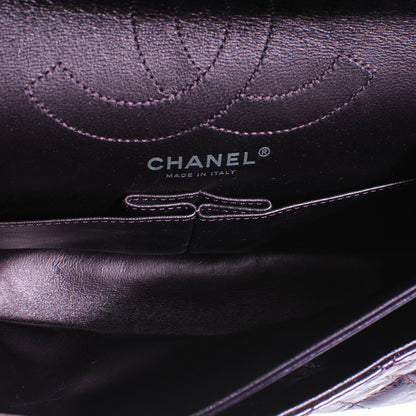 Chanel Aged Calfskin 2.55 Reissue 225 Flap Metallic Purple 6 of 7