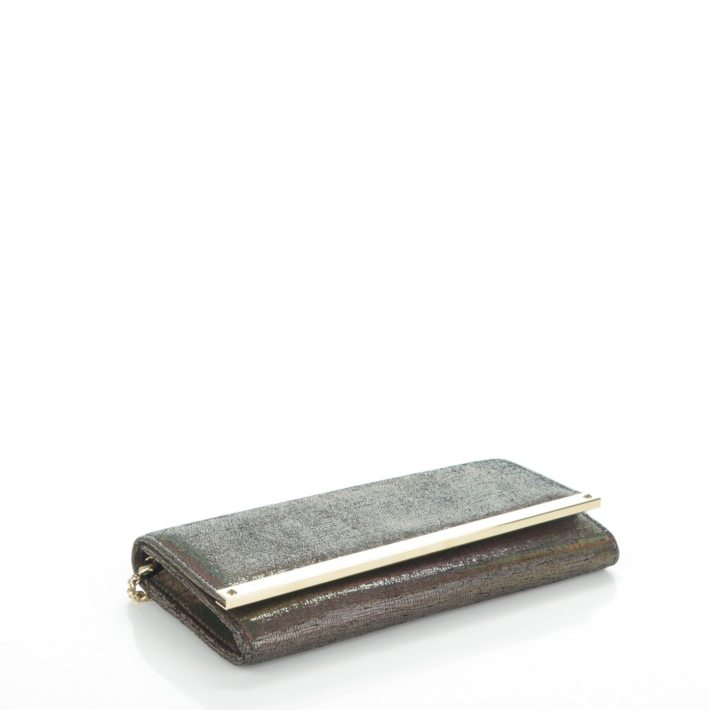 Holograph Print Milla Clutch Metallic