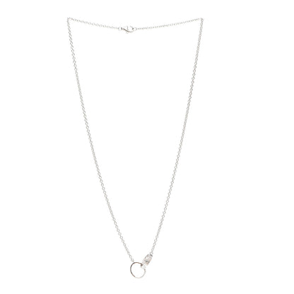 Cartier 18K White Gold Interlocking LOVE Necklace 3 of 4
