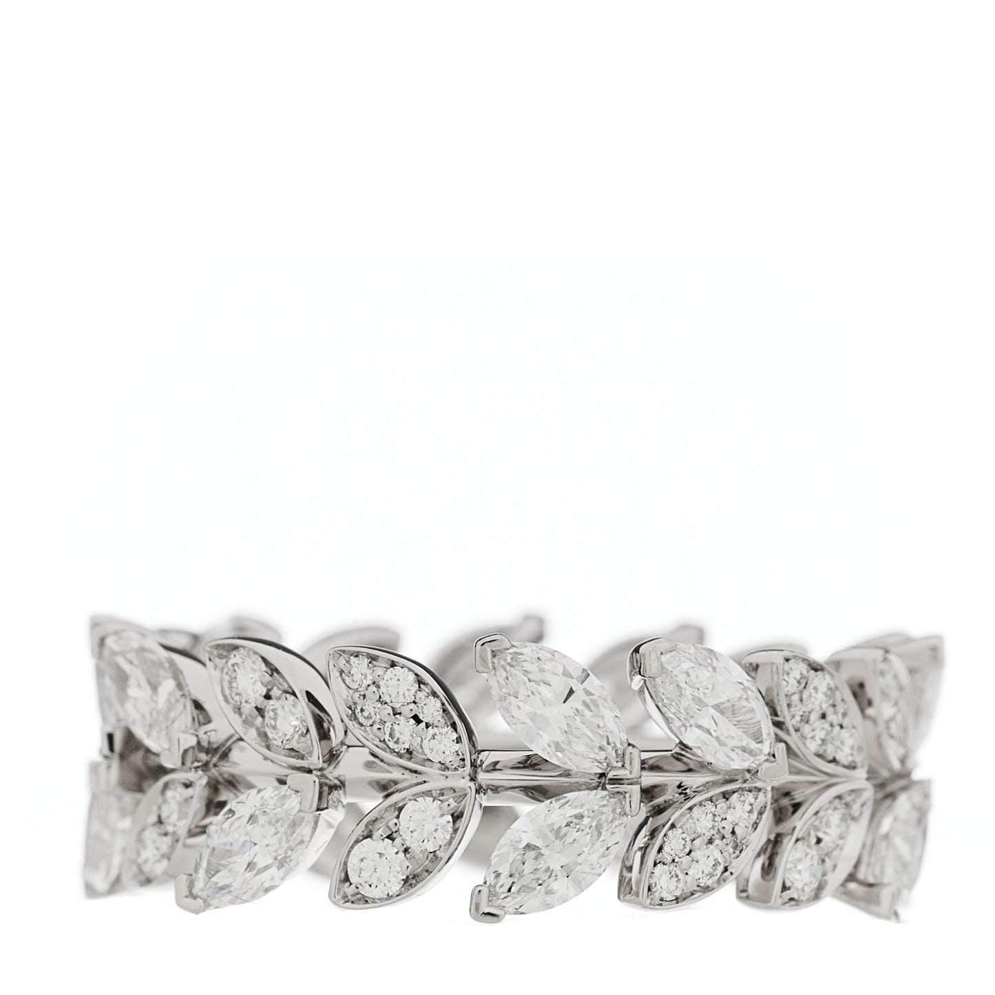 Platinum Diamond Victoria Vine Ring 53 6.5